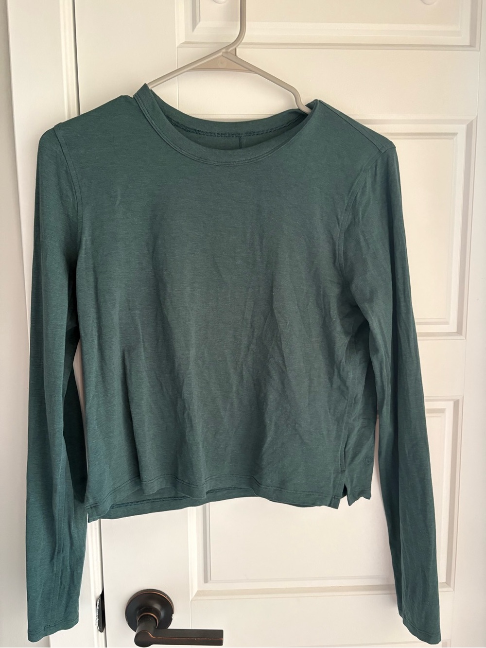 Long-Sleeve Cates Tee in Jade Green